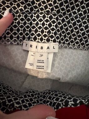 Tribal Black and White Lattice Print Pants